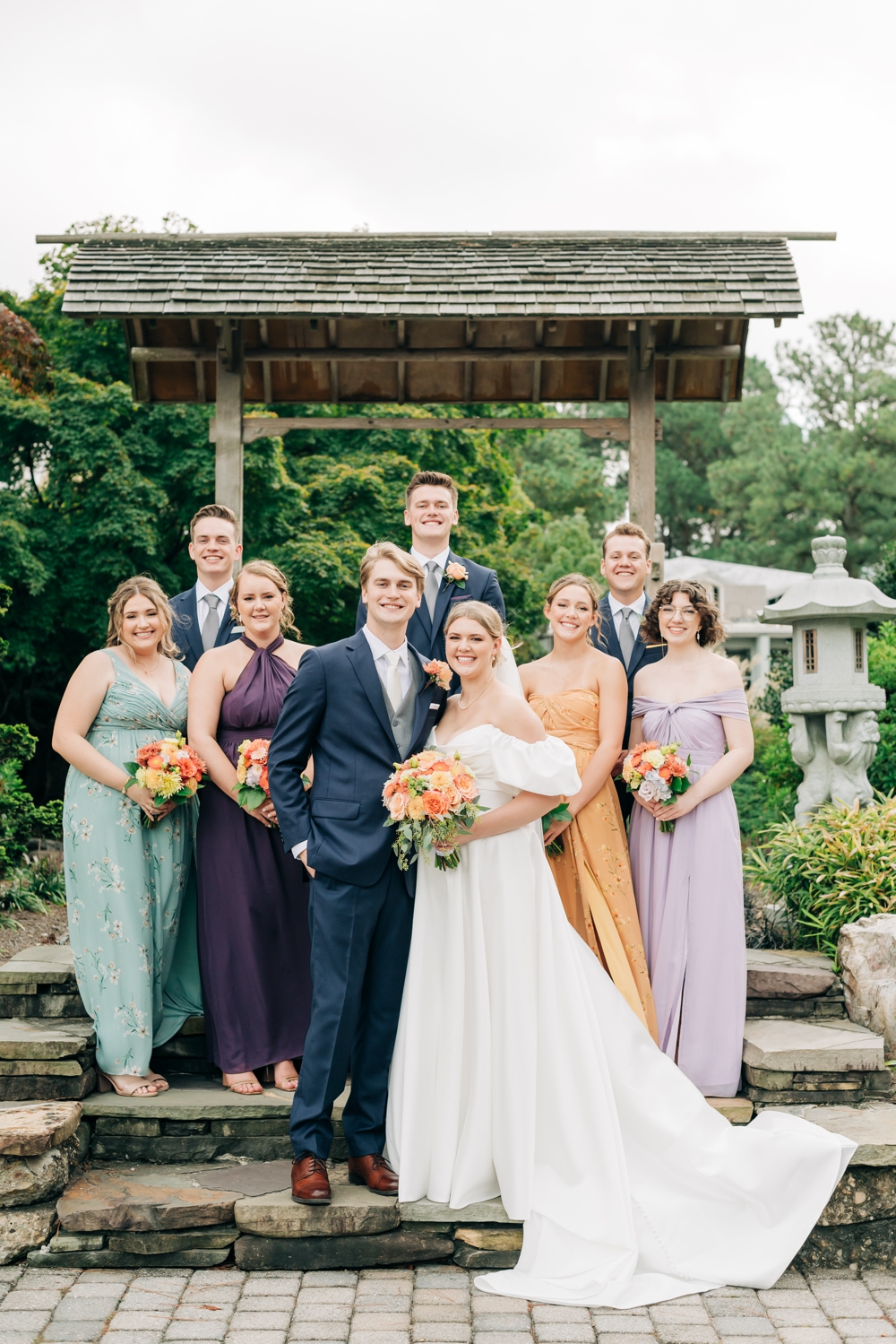 Wedding party at Norfolk Botanical Garden Wedding