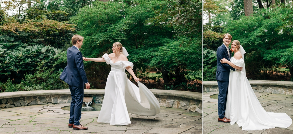 Bride & Groom Portraits at Norfolk Botanical Garden Wedding