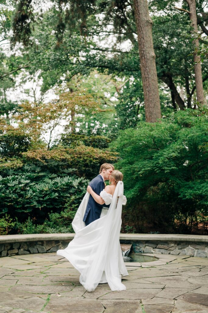 Bride & Groom Portraits at Norfolk Botanical Garden Wedding