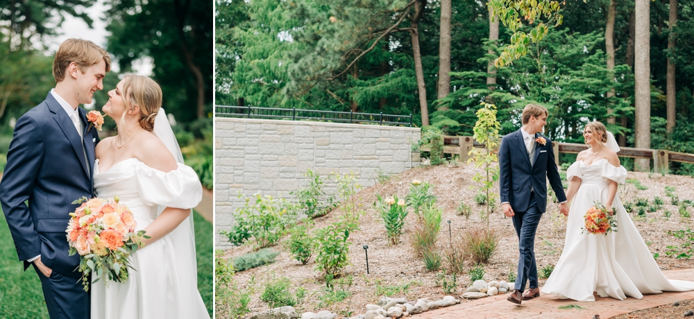 Bride & Groom Portraits at Norfolk Botanical Garden Wedding