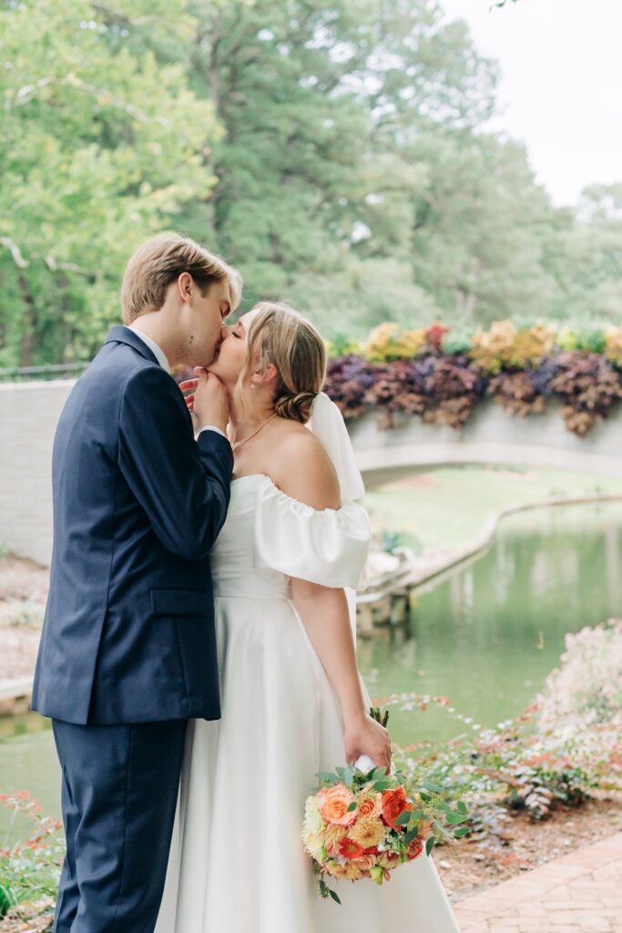 Bride & Groom Portraits at Norfolk Botanical Garden Wedding