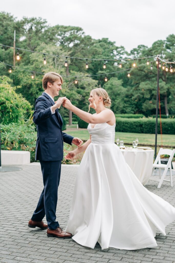 First Dance at Norfolk Botanical Garden wedding