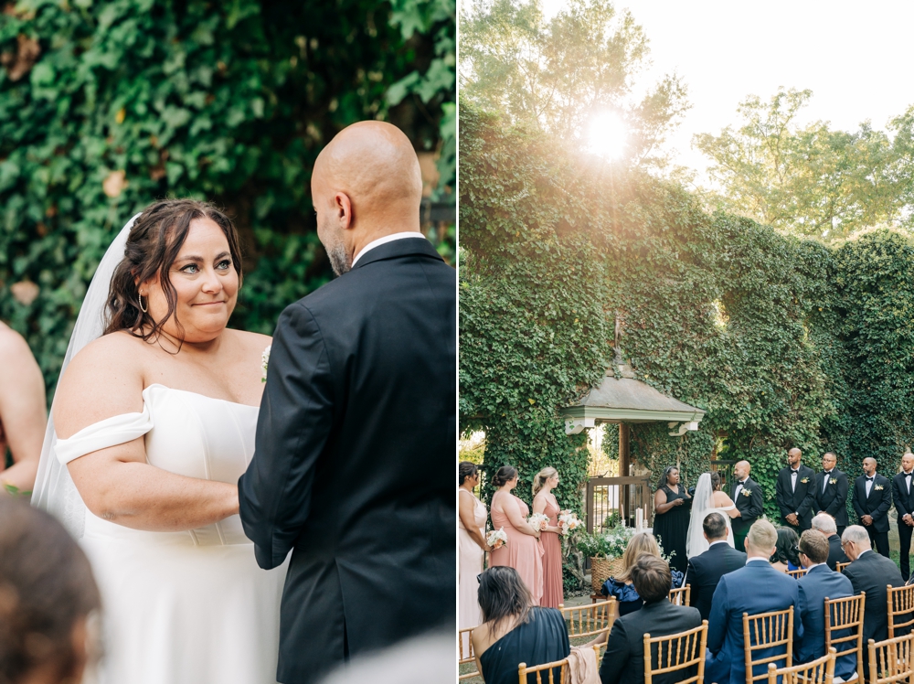 Green Ivy wall ceremony at The Goodsone Inn