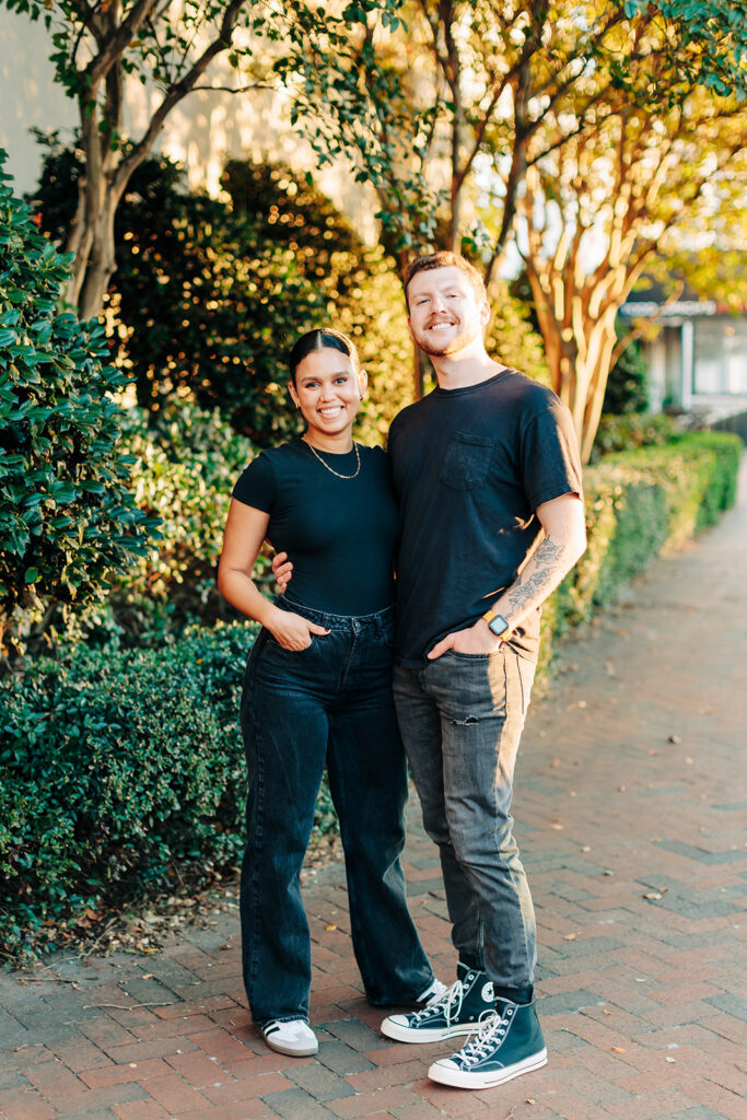 Couple smiling in Norfolk
