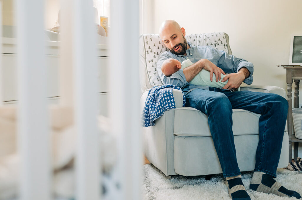 dad in rocking chair