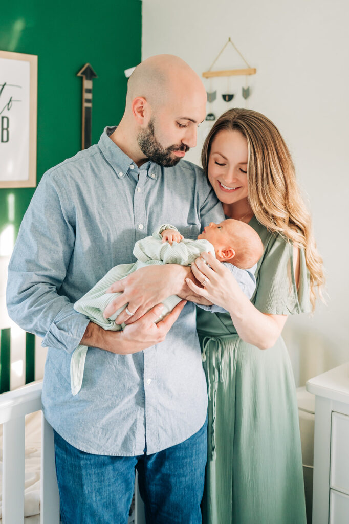 mom and dad with baby