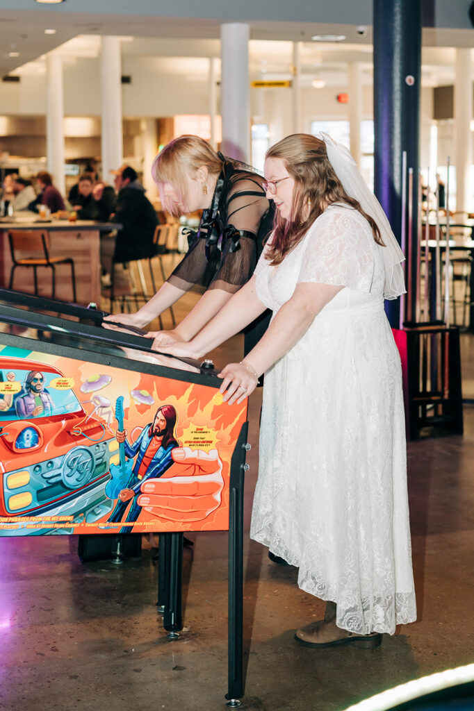 couple playing arcade games