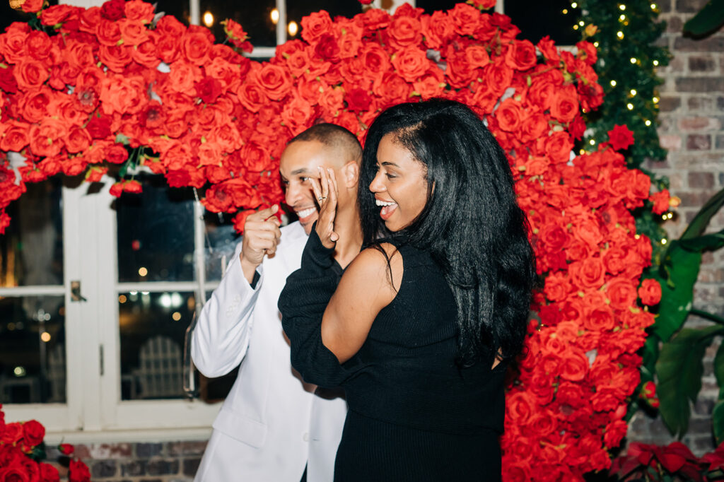 couple excited after proposal