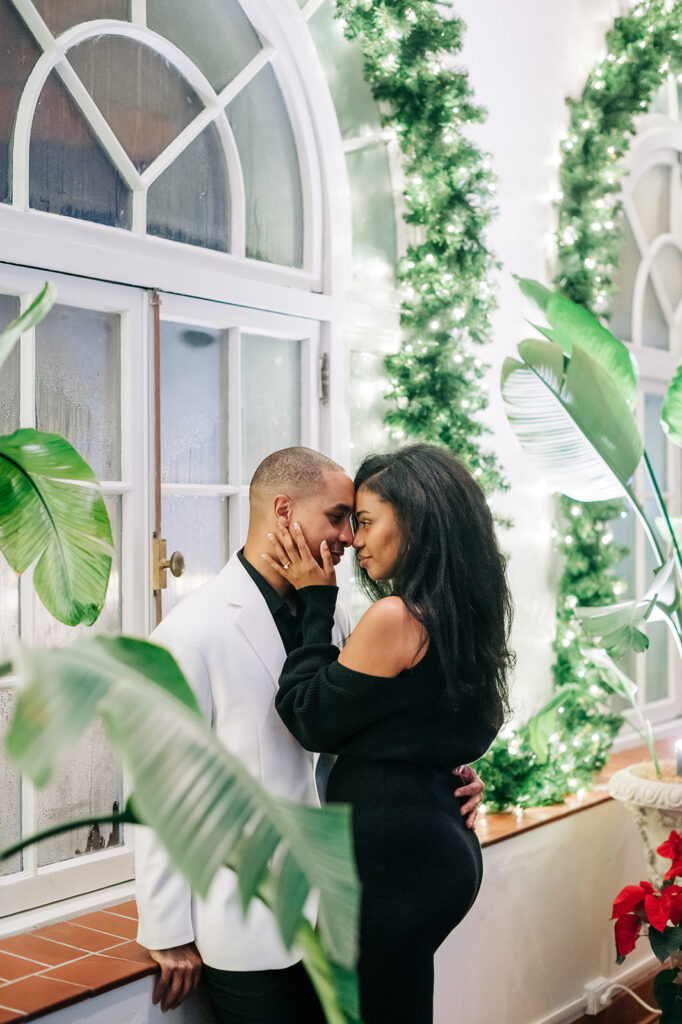 couple in green garden