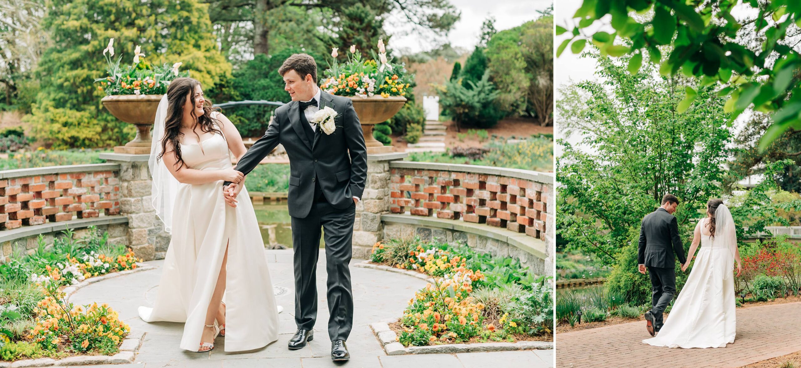 bride and groom after ceremony