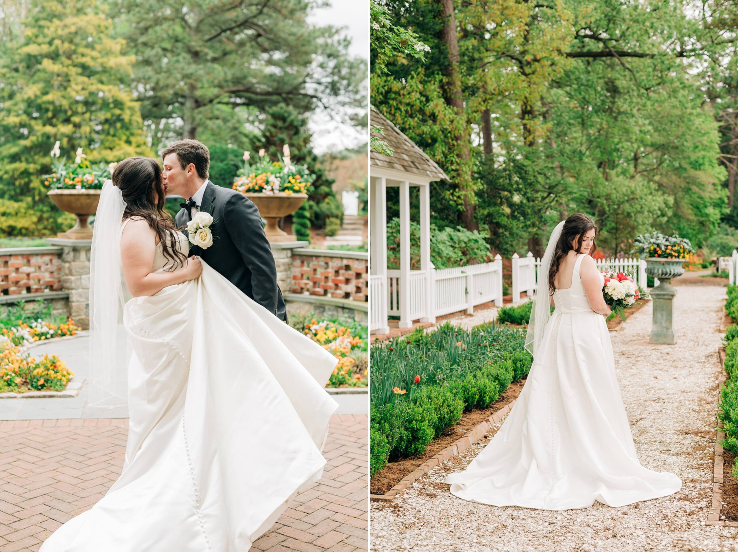 bride kisses groom
