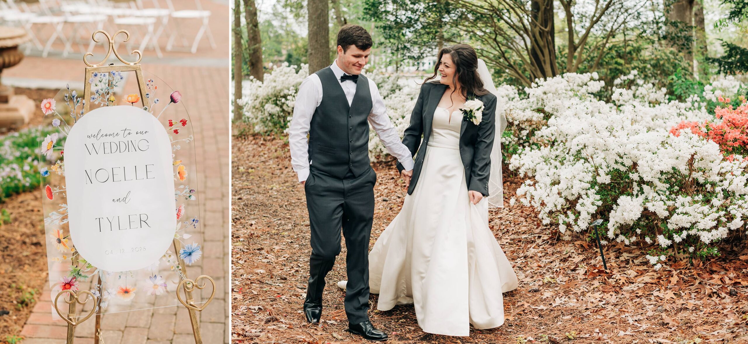 bride wearing suit jacket