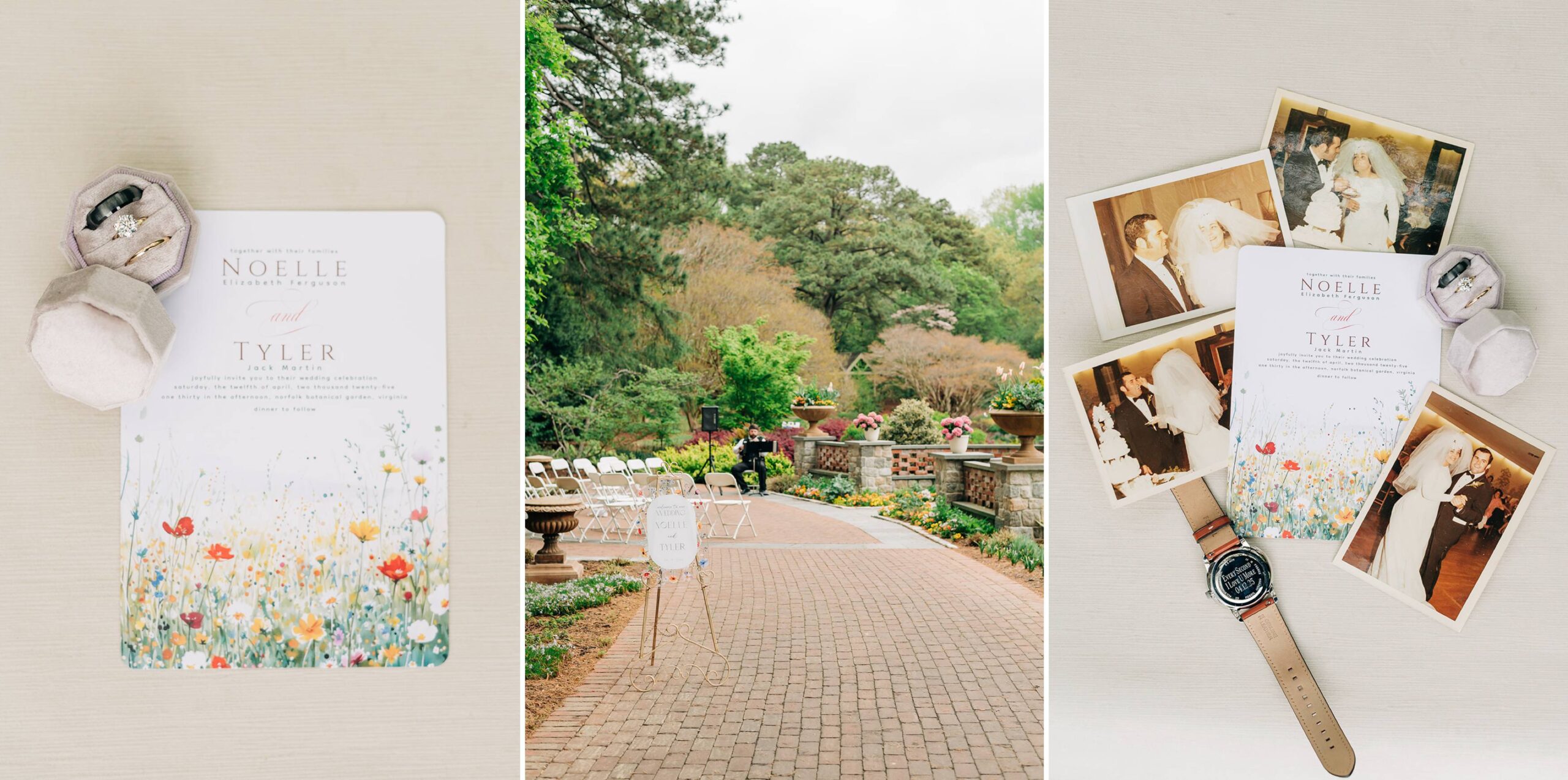 details of wedding and family photos