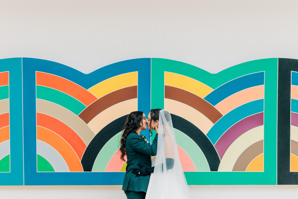 brides by mural