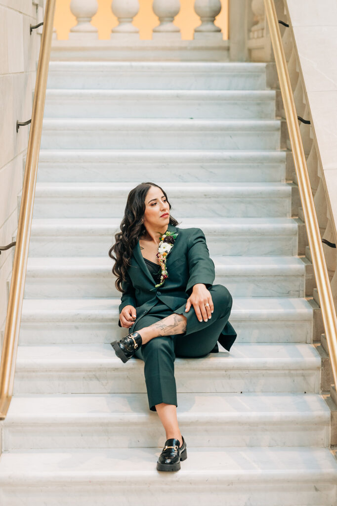 bride models suit