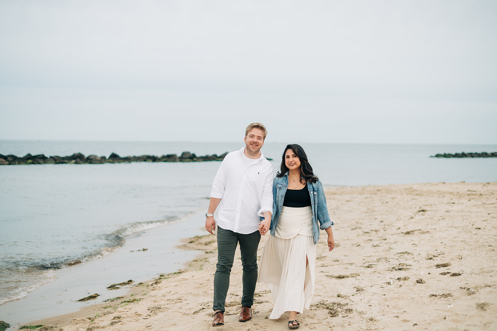couple walking after proposal