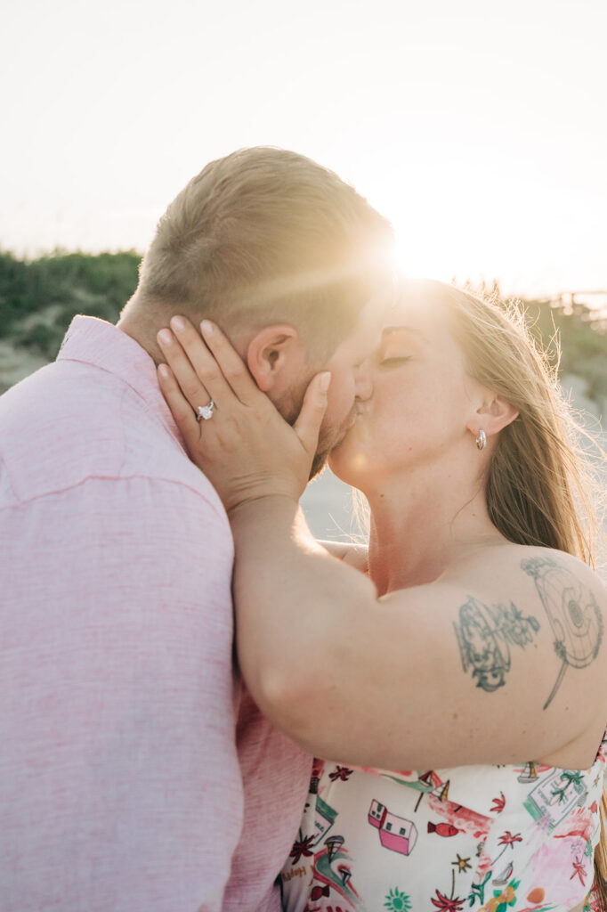 couple kisses