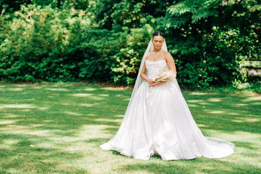 bride in couture gown