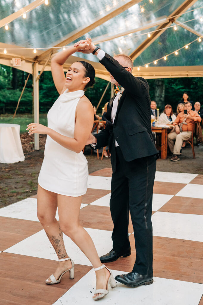 bride dancing with dad