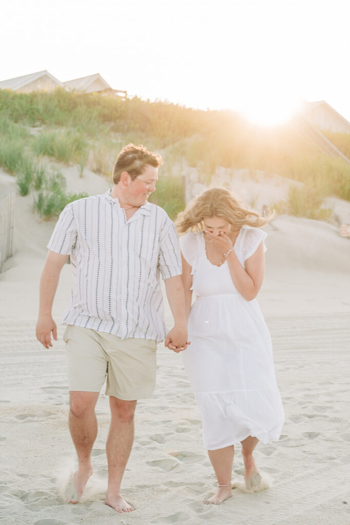 Couple sunset photos in obx